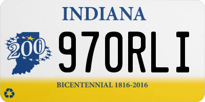 IN license plate 970RLI