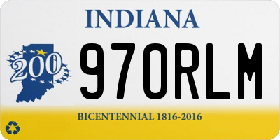 IN license plate 970RLM