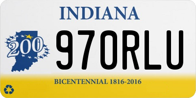 IN license plate 970RLU