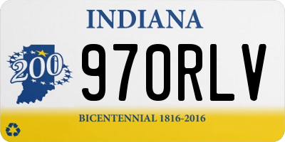 IN license plate 970RLV