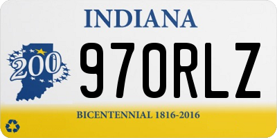 IN license plate 970RLZ