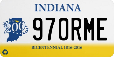 IN license plate 970RME