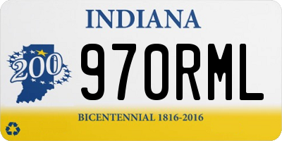 IN license plate 970RML