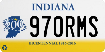 IN license plate 970RMS