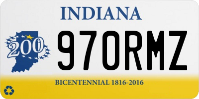 IN license plate 970RMZ