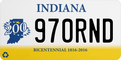 IN license plate 970RND