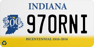 IN license plate 970RNI