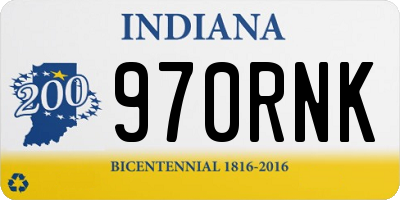 IN license plate 970RNK