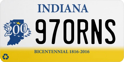 IN license plate 970RNS