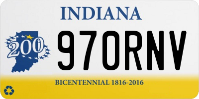 IN license plate 970RNV