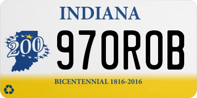 IN license plate 970ROB