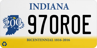 IN license plate 970ROE