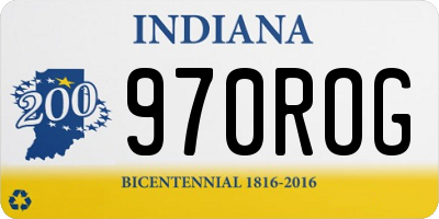 IN license plate 970ROG