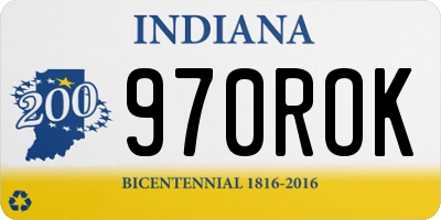 IN license plate 970ROK