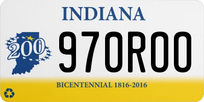 IN license plate 970ROO