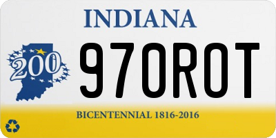 IN license plate 970ROT
