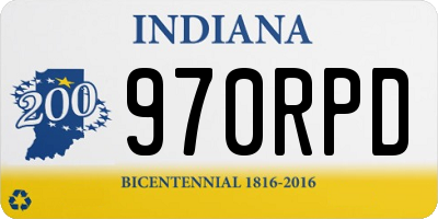 IN license plate 970RPD