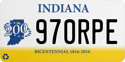IN license plate 970RPE