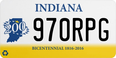 IN license plate 970RPG