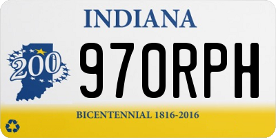 IN license plate 970RPH