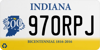 IN license plate 970RPJ