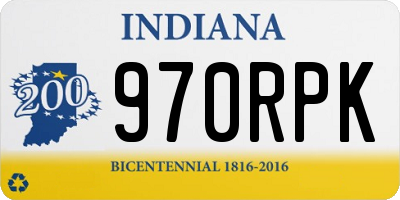 IN license plate 970RPK