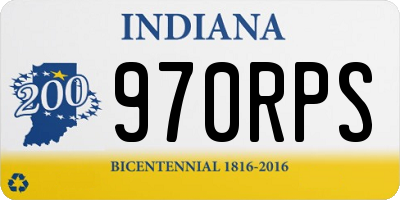 IN license plate 970RPS