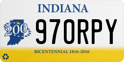 IN license plate 970RPY