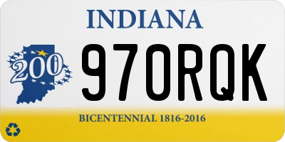 IN license plate 970RQK
