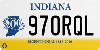 IN license plate 970RQL