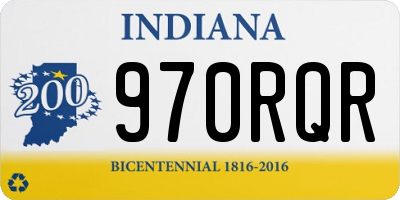 IN license plate 970RQR