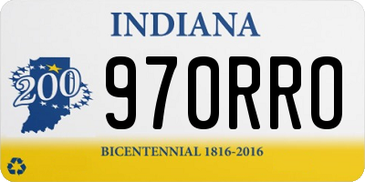 IN license plate 970RRO