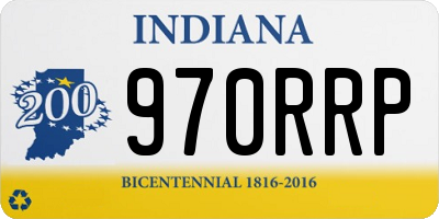 IN license plate 970RRP