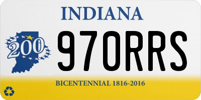 IN license plate 970RRS