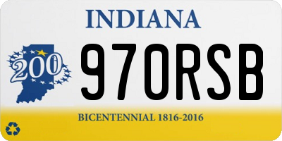 IN license plate 970RSB
