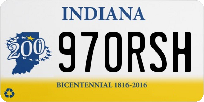 IN license plate 970RSH