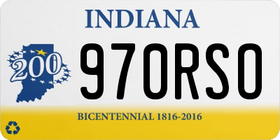 IN license plate 970RSO