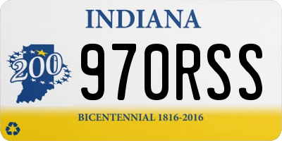 IN license plate 970RSS