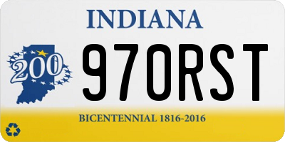 IN license plate 970RST