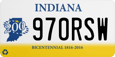 IN license plate 970RSW