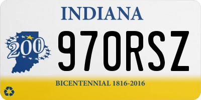 IN license plate 970RSZ