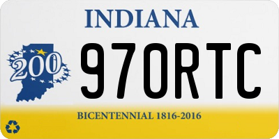 IN license plate 970RTC