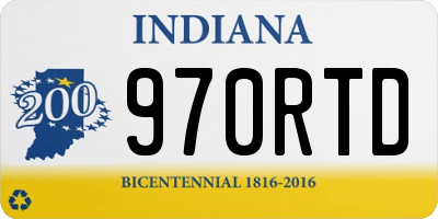 IN license plate 970RTD