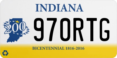 IN license plate 970RTG
