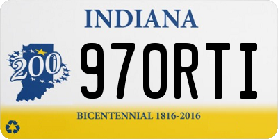 IN license plate 970RTI