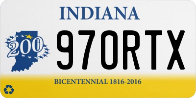 IN license plate 970RTX