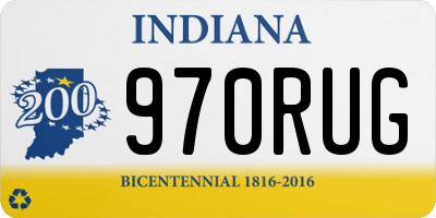 IN license plate 970RUG