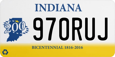 IN license plate 970RUJ