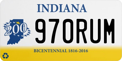 IN license plate 970RUM