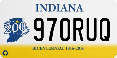 IN license plate 970RUQ